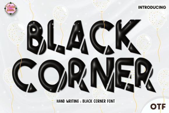 Black Corner Font for Modern Branding Projects