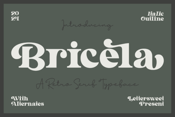 Bricela: A Vintage Serif Font for Timeless Design