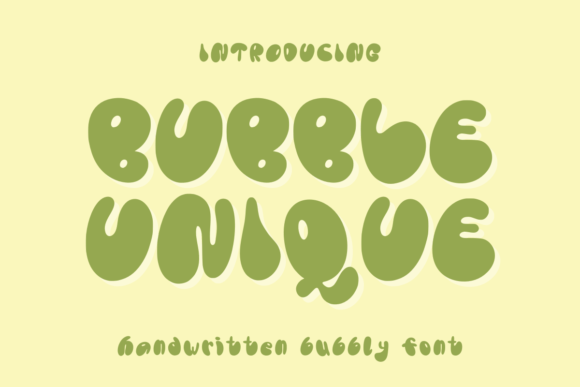 Bubble Unique: A Standout Font for Creative Projects