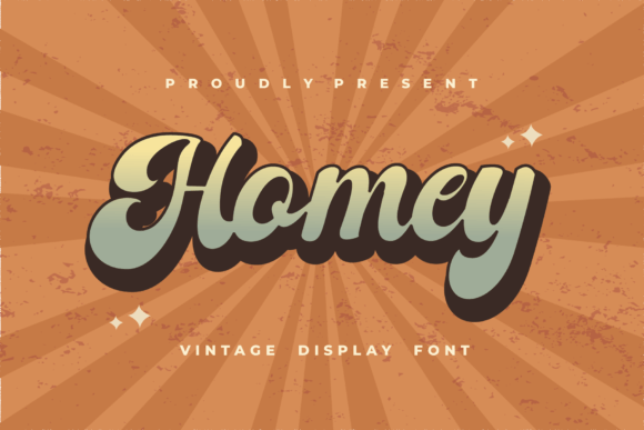 Homey: A Groovy Display Font for Nostalgic Editorial Projects