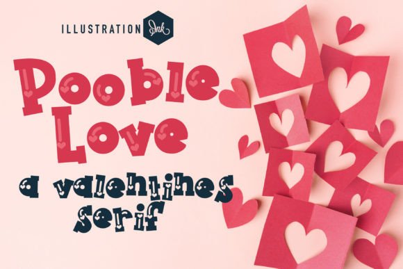 Pooble Love: A Hand-Crafted Serif Font for Creative Projects