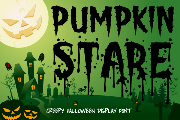 Pumpkin Stare Halloween Display Font
