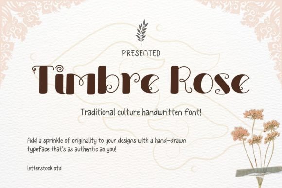 Timbre Rose: A Hand-Drawn Font for Crafters and Creators